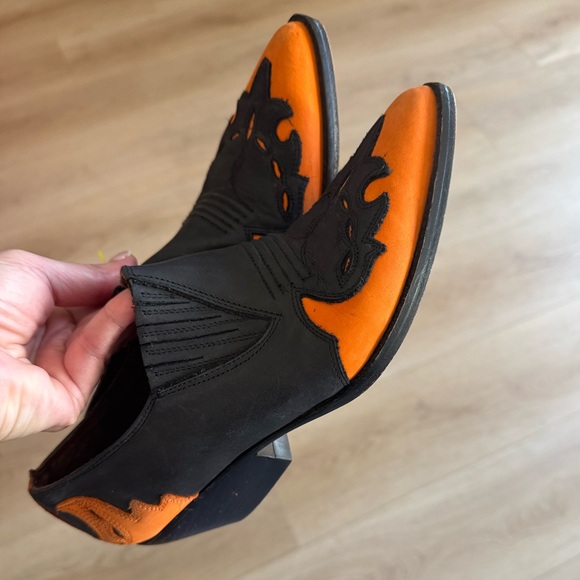 Vintage 80s 90s Guess By Georges Marciano Western Ankle Boots Cowboy Booties 6.5 - Picture 1 of 11